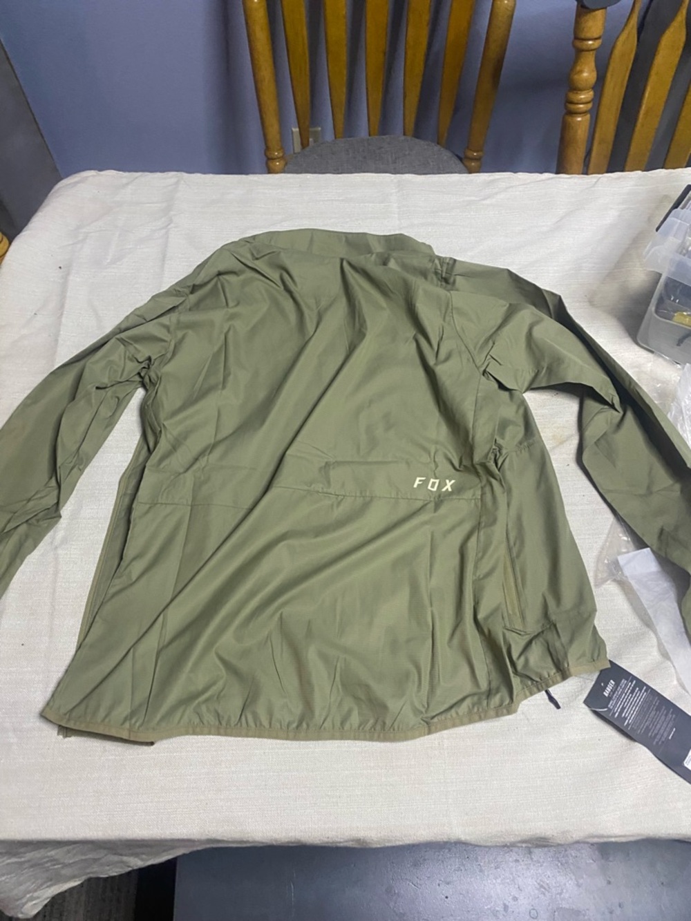 Fox Women’s Olive Green Windbreaker Jacket with Zip Pockets - Picture 3 of 5